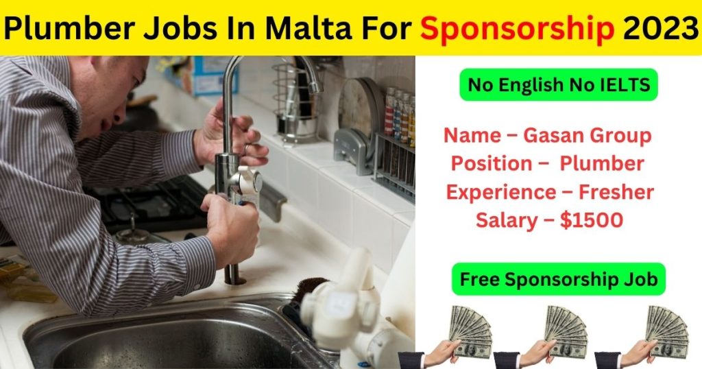 Plumber Jobs In Malta For Sponsorship 2023