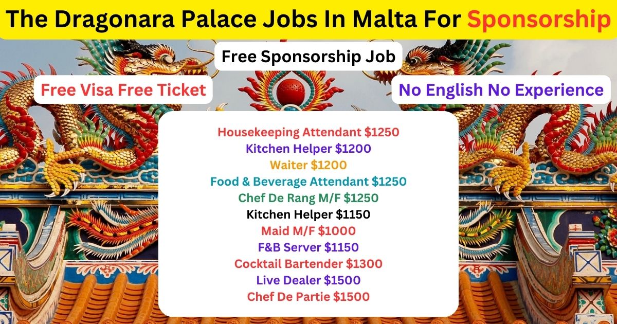 The Dragonara Palace Jobs In Malta For Sponsorship