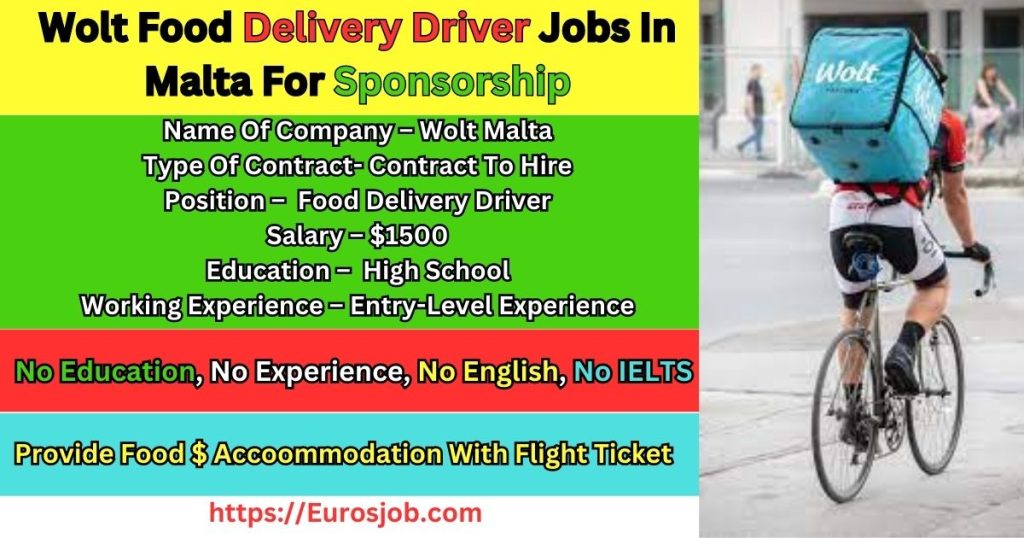 Wolt Food Delivery Driver Jobs In Malta