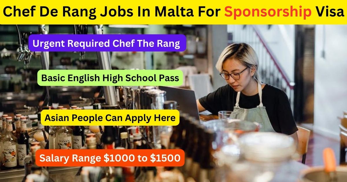 Chef De Rang Jobs In Malta For Sponsorship Visa
