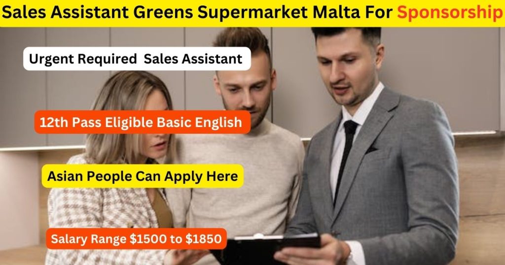 Sales Assistant Greens Supermarket Malta For Sponsorship