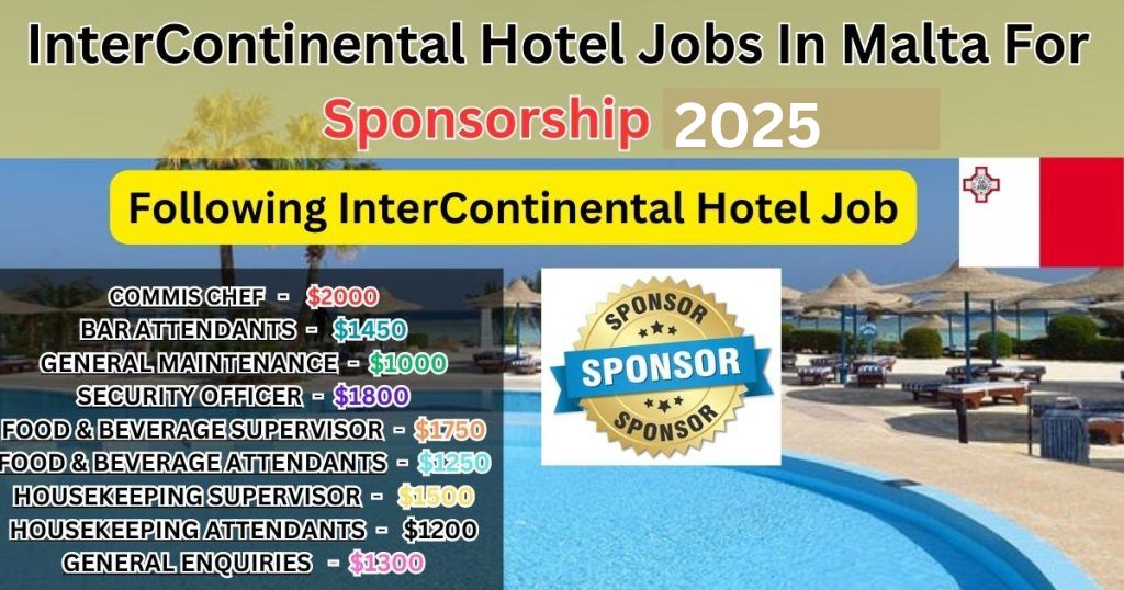 InterContinental Hotel Jobs In Malta For Sponsorship 2025