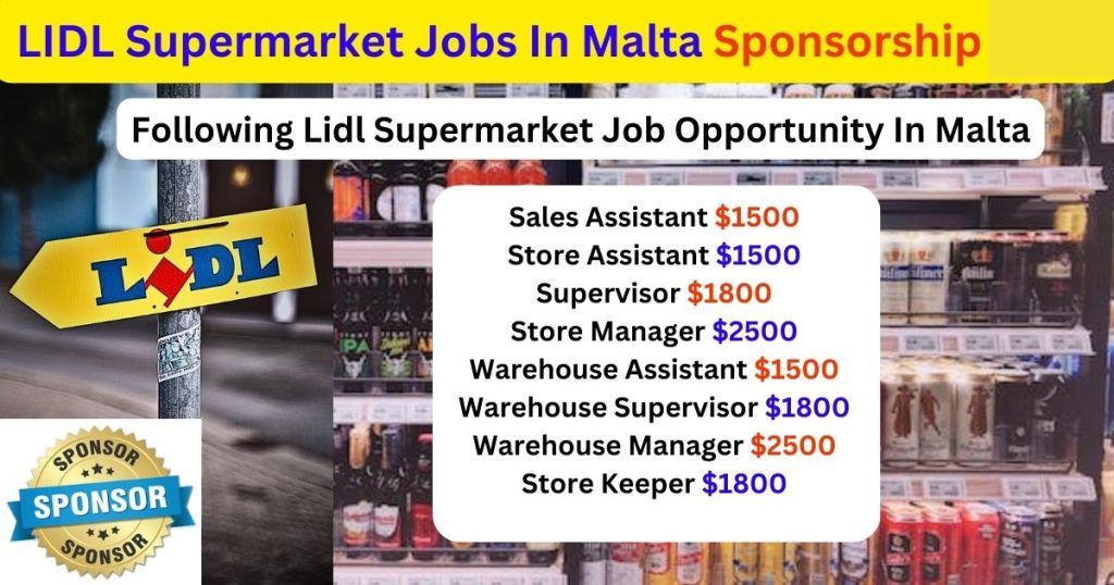 LIDL Supermarket Jobs In Malta Sponsorship 2025